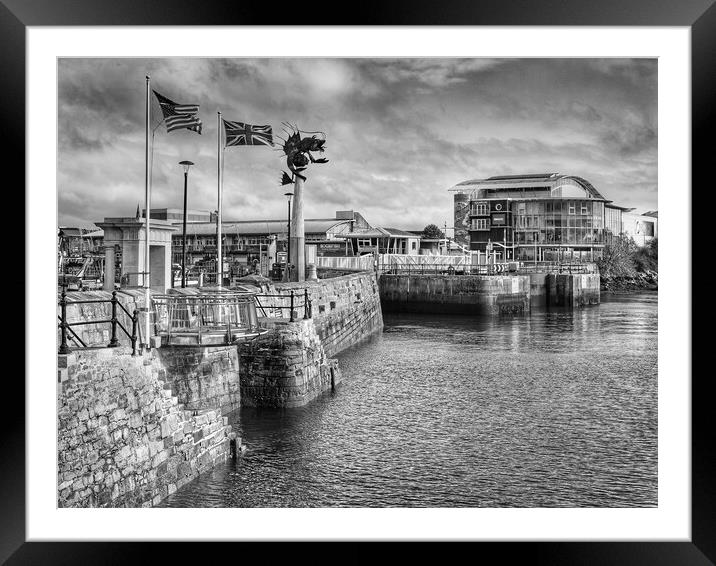 Mayflower Steps, Plymouth  Framed Mounted Print by Darren Galpin