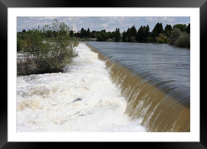 Idaho Falls Framed Mounted Print by Larry Stolle