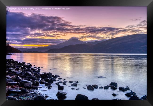 Loch Rannoch Sunrise Framed Print by Navin Mistry