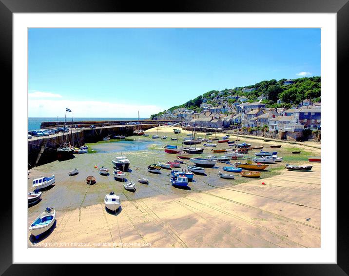 Mousehole, Cornwall. Framed Mounted Print by john hill