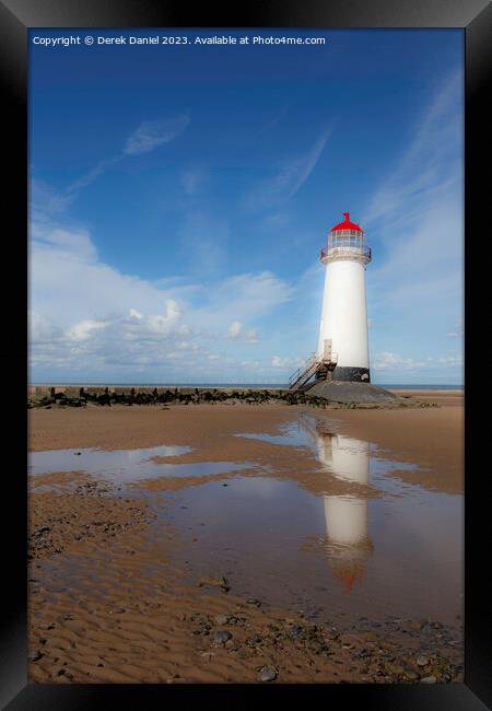  Point of Ayr Lighthouse Framed Print by Derek Daniel
