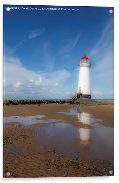  Point of Ayr Lighthouse Acrylic by Derek Daniel