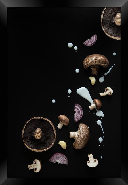 Mushroom sauce Framed Print by Olga Peddi