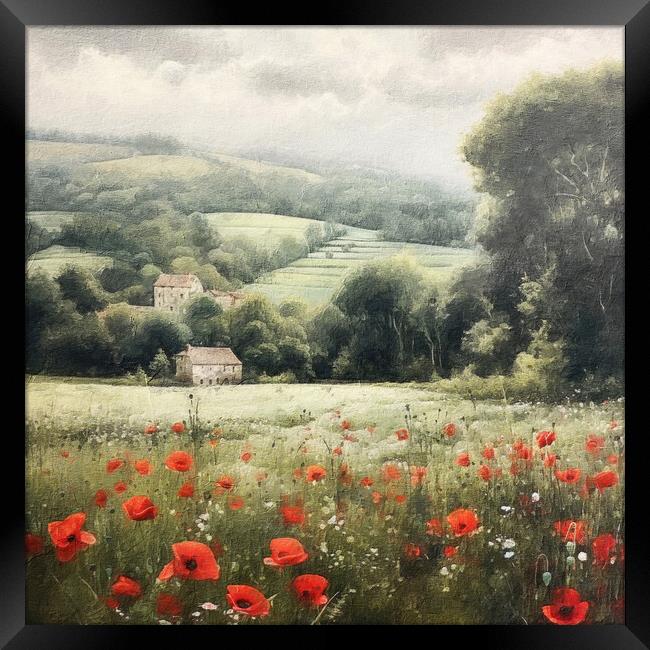 Outdoor Poppy field Framed Print by Zahra Majid