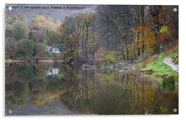 Rydal Autumn Colours Acrylic by John Dunbar