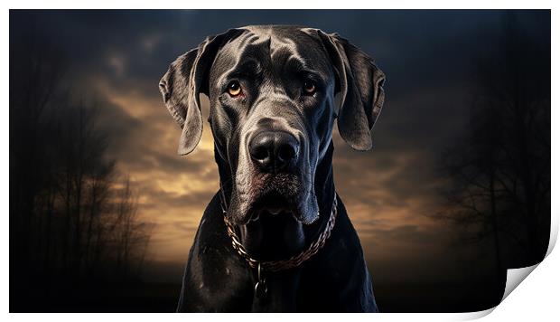 Great Dane Print by K9 Art