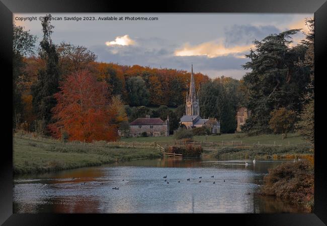 English county Village - Teffont Evias, Wiltshire  Framed Print by Duncan Savidge