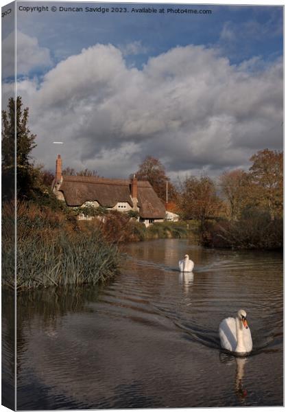 English village - Sherrington Canvas Print by Duncan Savidge