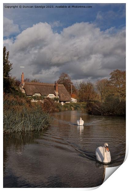 English village - Sherrington Print by Duncan Savidge