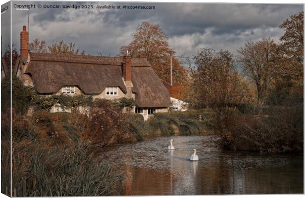 English village - Sherrington Canvas Print by Duncan Savidge