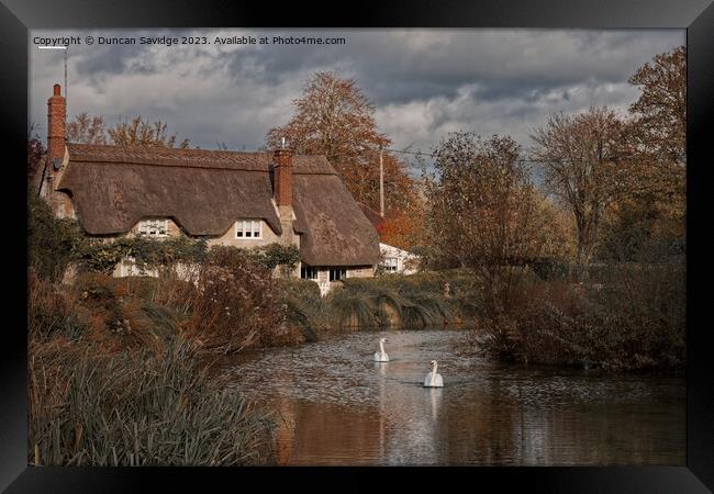 English village - Sherrington Framed Print by Duncan Savidge