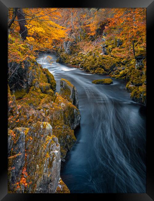 River Esk at Autumn Framed Print by Dave Bowman