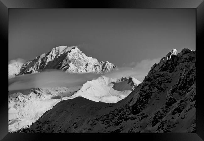 Mont Blanc Les Arcs French Alps France Framed Print by Andy Evans Photos