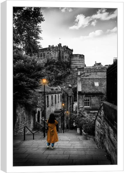 Edinburgh Castle view Canvas Print by Les McLuckie