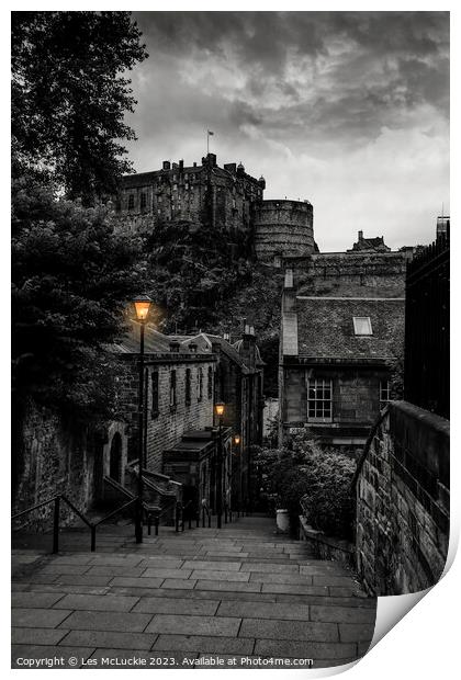The Vennel Viewpoint Edinburgh Scotland Print by Les McLuckie
