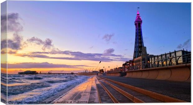 Blackpool Promenade View Canvas Print by Michele Davis