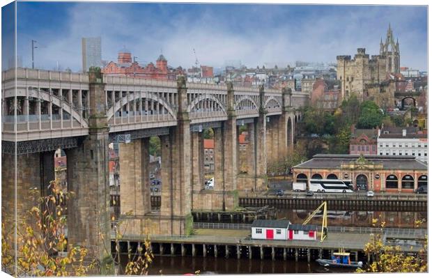 High Level Bridge Newcastle Upon Tyne Canvas Print by Martyn Arnold
