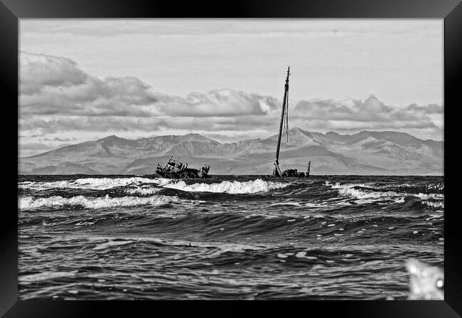 Shipwreck Kaffir, Ayr Scotland Framed Print by Allan Durward Photography