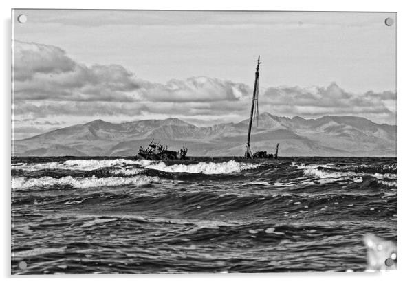 Shipwreck Kaffir, Ayr Scotland Acrylic by Allan Durward Photography