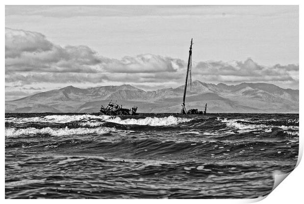Shipwreck Kaffir, Ayr Scotland Print by Allan Durward Photography