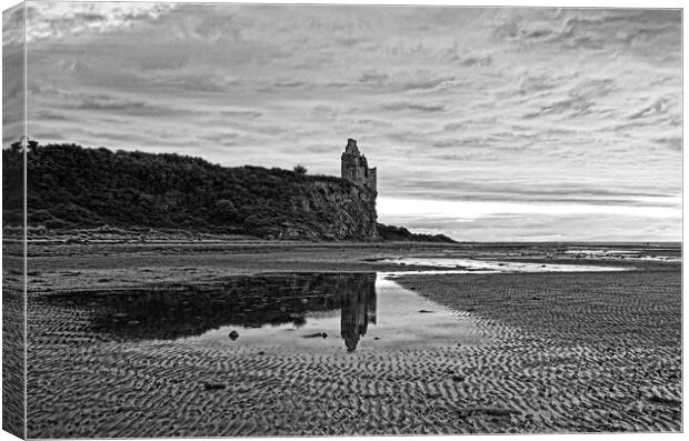 Greenan Castle, Ayr and reflection Canvas Print by Allan Durward Photography