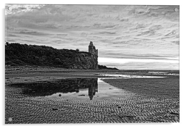 Greenan Castle, Ayr and reflection Acrylic by Allan Durward Photography