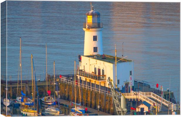 Scarborough Lighthouse  Canvas Print by Alison Chambers