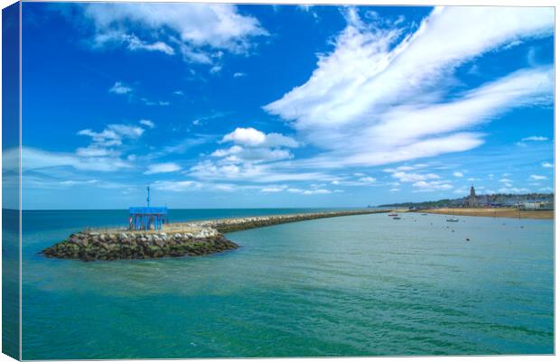 Neptunes Arm Herne Bay Canvas Print by Alison Chambers