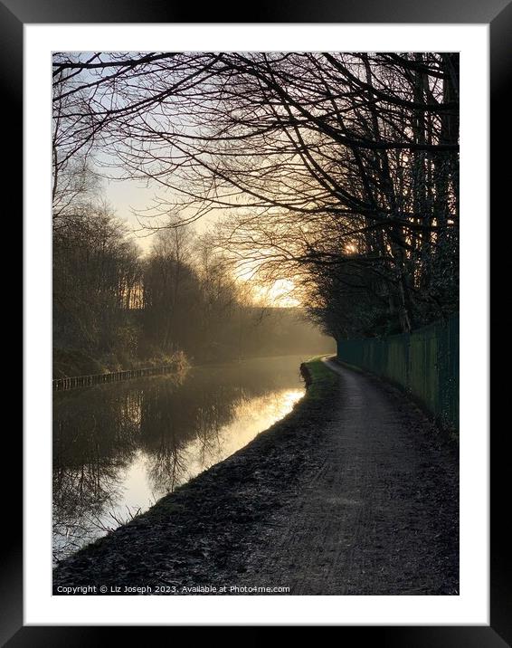 Walk at dusk Framed Mounted Print by Liz Joseph