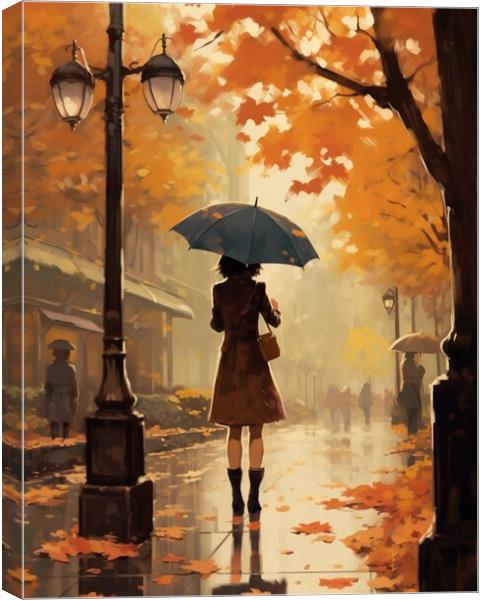 A wet autumn afternoon Canvas Print by Zahra Majid