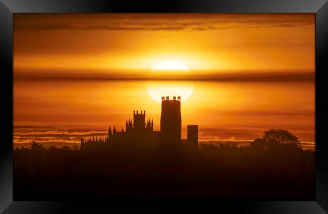 Dawn over Ely Cathedral, 22nd November 2023 Framed Print by Andrew Sharpe