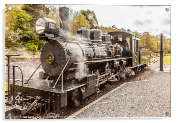 Steam Train Locomotive Acrylic by Phil Lane