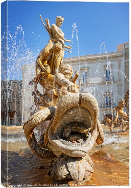 Fountain  of Diana Canvas Print by Duncan Spence