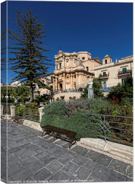 Noto Cathedral Canvas Print by Duncan Spence