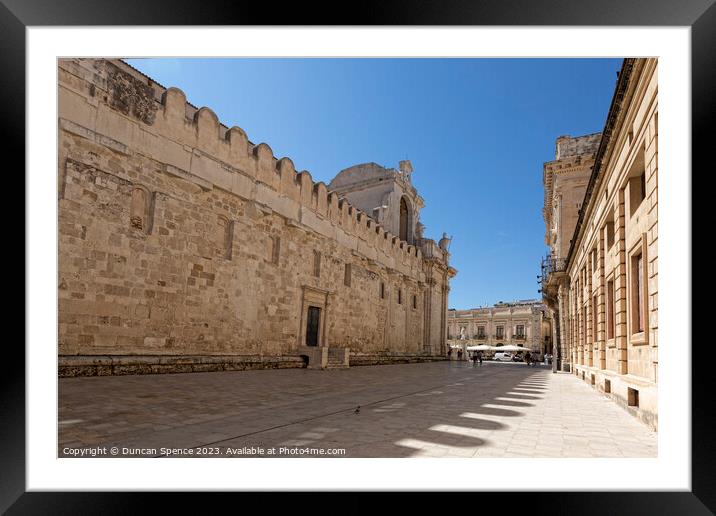 Ortigia Cathedral Framed Mounted Print by Duncan Spence