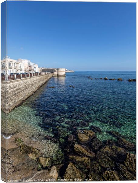 Oritigia, Sicily Canvas Print by Duncan Spence