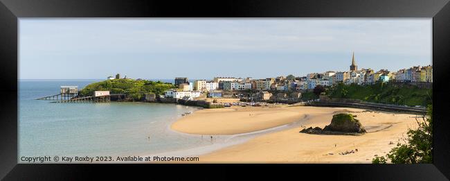Tenby panorama Framed Print by Kay Roxby