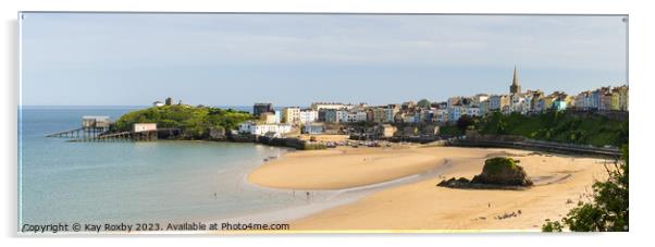 Tenby panorama Acrylic by Kay Roxby
