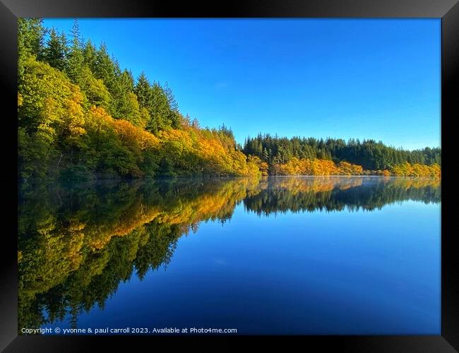 Loch Drunkie in Autumn Framed Print by yvonne & paul carroll