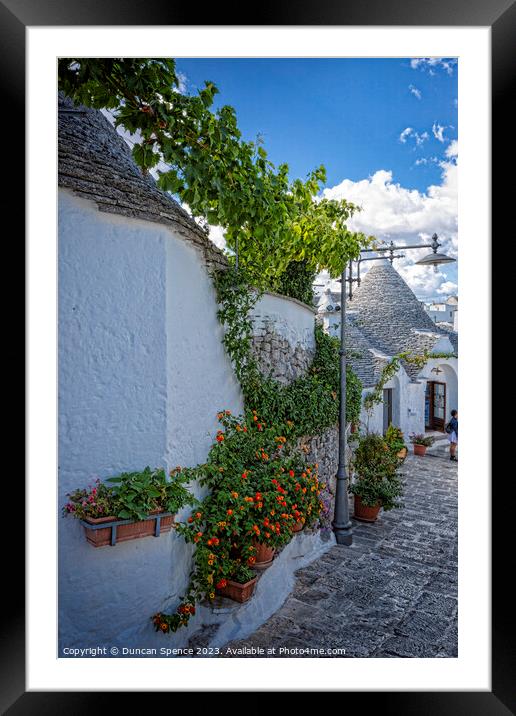 Trulli Gorgeous Framed Mounted Print by Duncan Spence