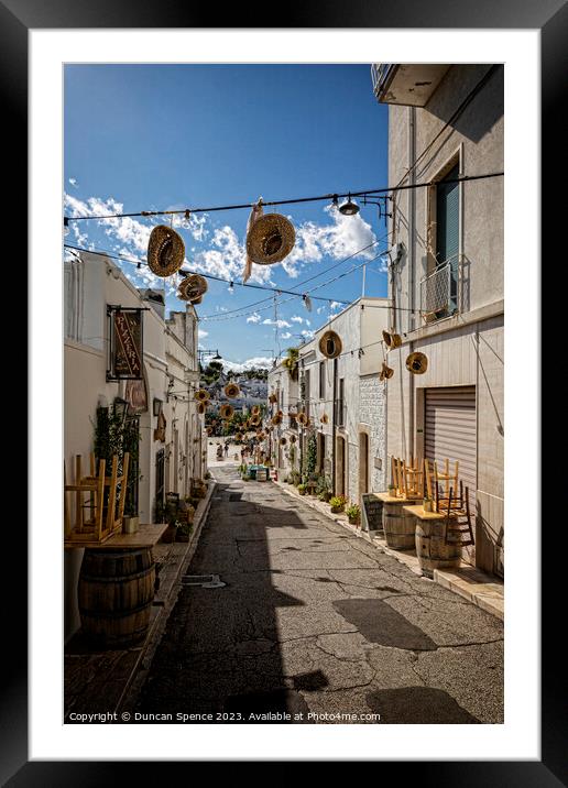 Outdoor street Framed Mounted Print by Duncan Spence