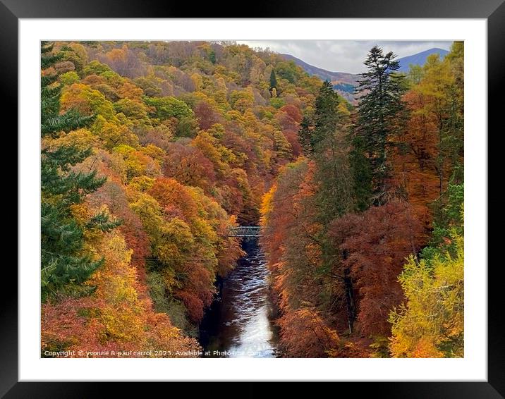 River Garry in Autumn Framed Mounted Print by yvonne & paul carroll