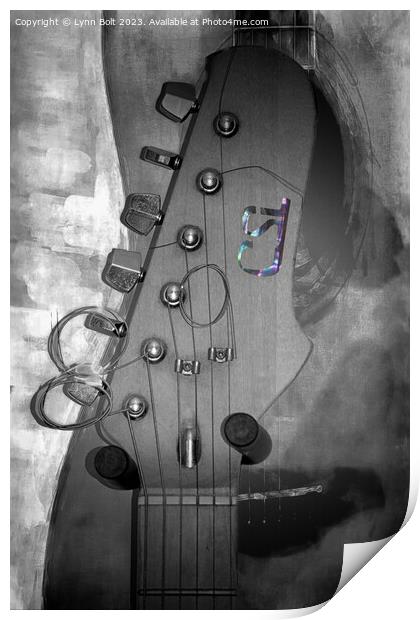 Guitar Headstock Print by Lynn Bolt