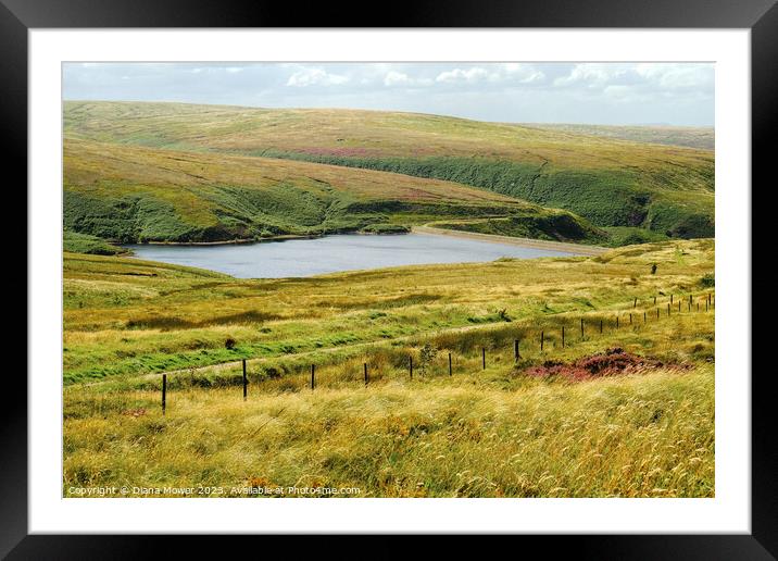 Wessenden Head Reservoir West Yorkshire Framed Mounted Print by Diana Mower