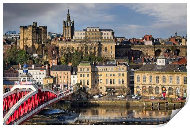 Newcastle Upon Tyne Cityscape Print by Martyn Arnold