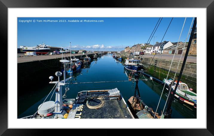 Burghead Harbour Scenic View Framed Mounted Print by Tom McPherson