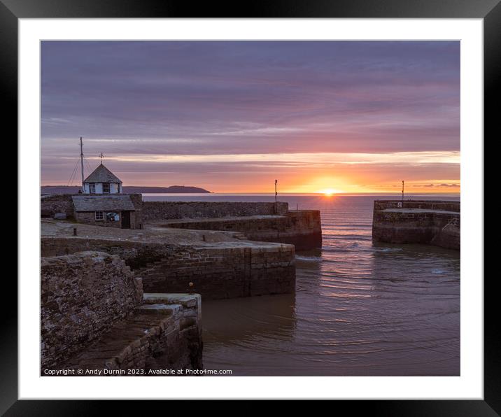 Charlestown Harbour Sunrise 2 Framed Mounted Print by Andy Durnin
