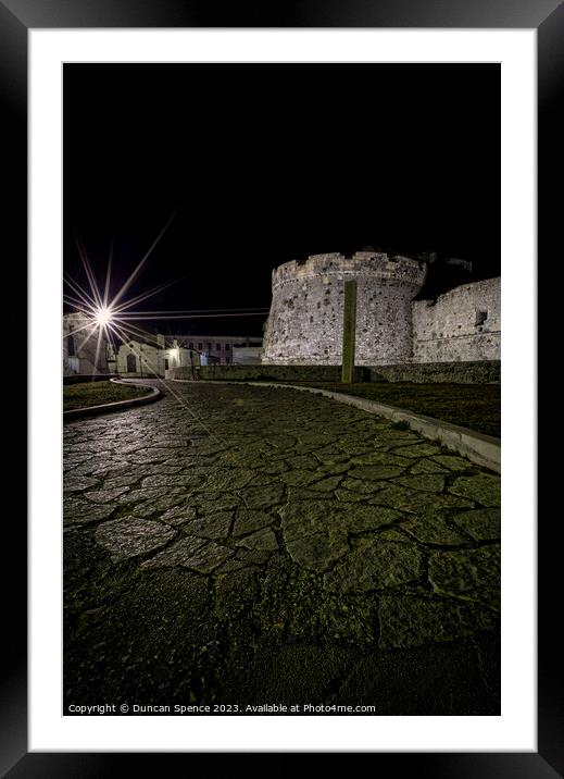 The castle at Monte Sant'Angelo Framed Mounted Print by Duncan Spence