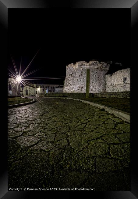 The castle at Monte Sant'Angelo Framed Print by Duncan Spence