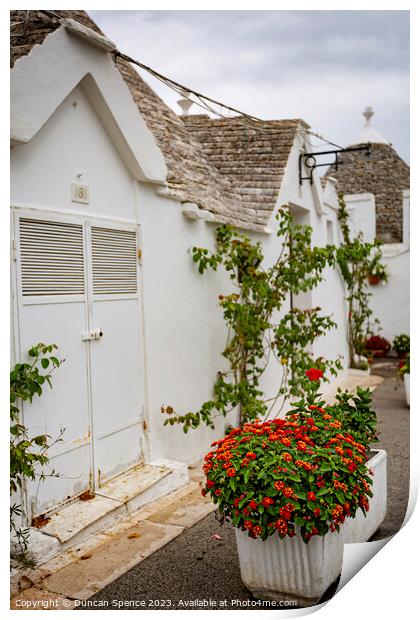 Tulli Houses of Alberobello Print by Duncan Spence